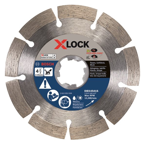 Disque diamanté X-Lock à segments de coupe de Bosch, 4-1/2 po