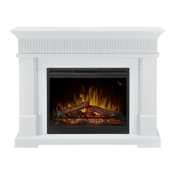 Dimplex Jean 49-in Mantel Electric Fireplace - Glossy White