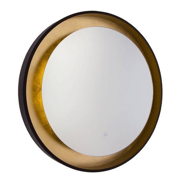 Miroir à éclairage DEL Reflections AM304 d'Artcraft Lighting, 31,5 po x 31,5 po, bronze huilé et doré