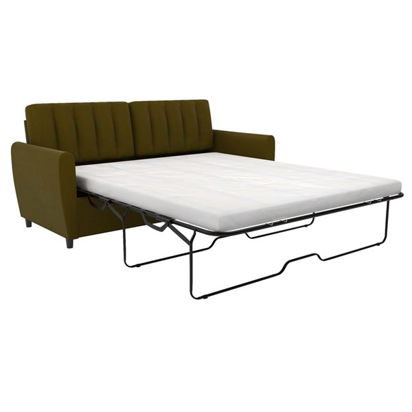 Dorel Novogratz Brittany Sleeper Sofa with Memory Foam Mattress Queen