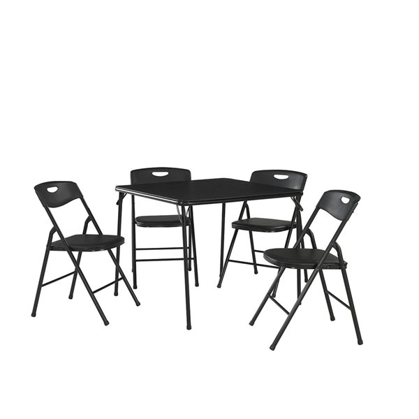 Cosco Folding Table and Chair Set 5 Pieces Black 37557BLKE RénoDépôt