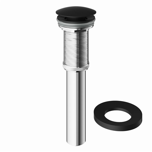 VIGO Vessel Bathroom Sink PopUp Drain in Matte Black Finish VG07000MB