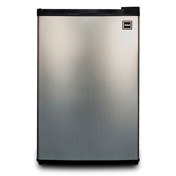 RCA 4.5 cu ft Freestanding Compact Fridge with Freezer Compartment - Stainless Steel