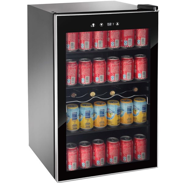 RCA Beverage Cooler - 110 Cans and 4 Wine Bottles - Black