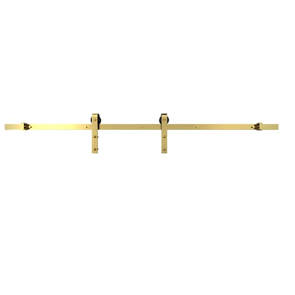 Colonial Elegance 78.75in Track Length Brushed Gold Barn Door Hardware