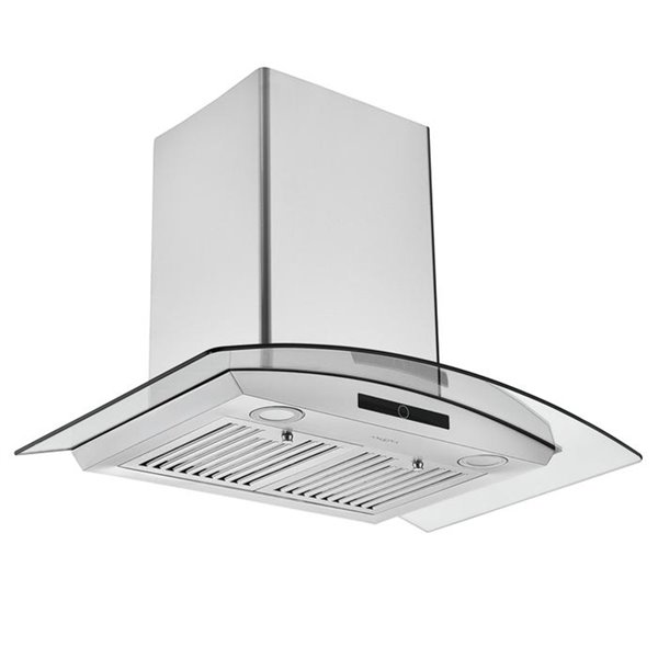 KitchenAid 30-in 600-CFM Convertible Stainless Steel Wall-Mounted Range  Hood with Charcoal Filter in the Wall-Mounted Range Hoods department at