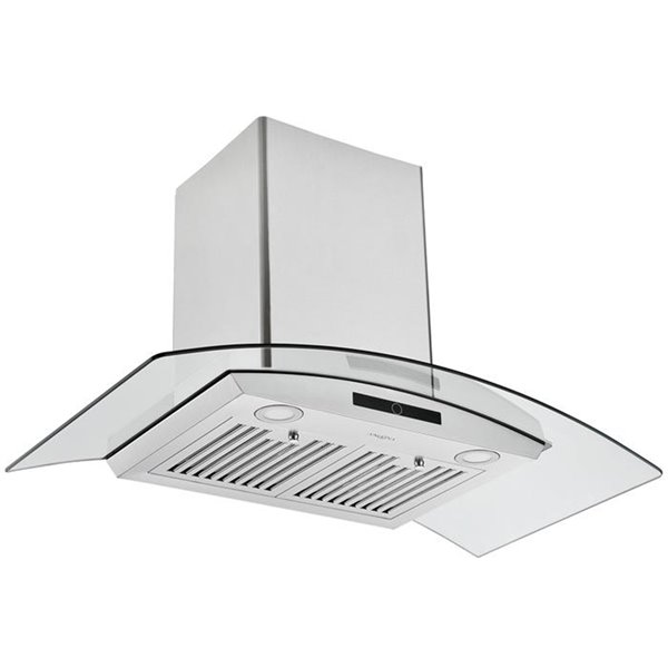 Ancona 36in Convertible WallMounted Glass Canopy Range Hood 600 CFM