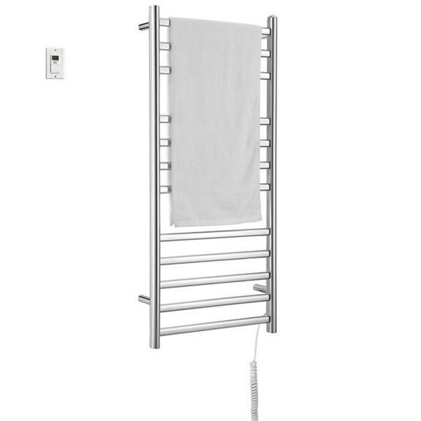 Ancona Prima Dual XL 12Bar Towel Warmer with Digital Wall Timer