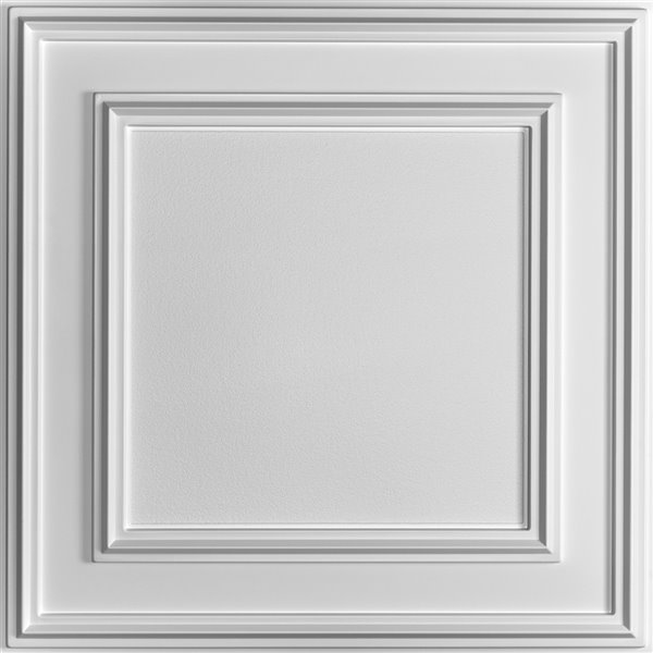 Ceilume Cambridge White Ceiling Tiles 2-ft x 2-ft - Pack of 4