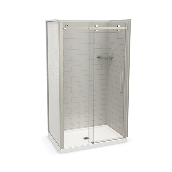 MAAX Utile Alcove Shower Kit with Central Drain 48in x 32in Soft