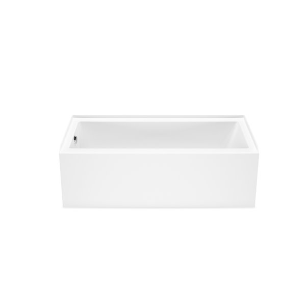 MAAX Bosca AFR Alcove Acrylic Bathtub with Left Drain - 60-in x 32-in - White