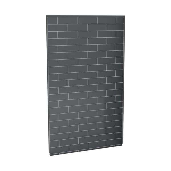 Maax Utile Metro 36 in. W x 80 in. H Direct-to-Stud Fiberglass Shower Wall Set for Corner in Thunder Grey, 2 Panels