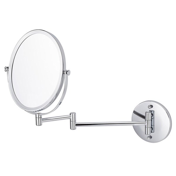 American Imaginations Magnifying Mirror - 16.95-in W - Light Included - Brushed Nickel