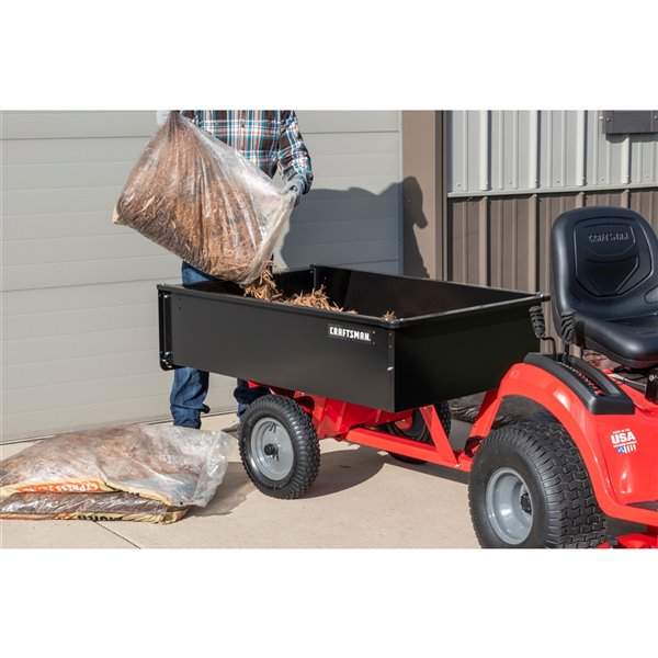 Craftsman 12-cu ft Steel Dump Cart - Red | Réno-Dépôt