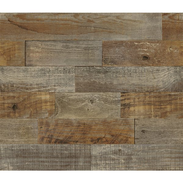 Brewster Farm Wood Self-Adhesive Peel and Stick Backsplash Tile - 18-in x 108-in
