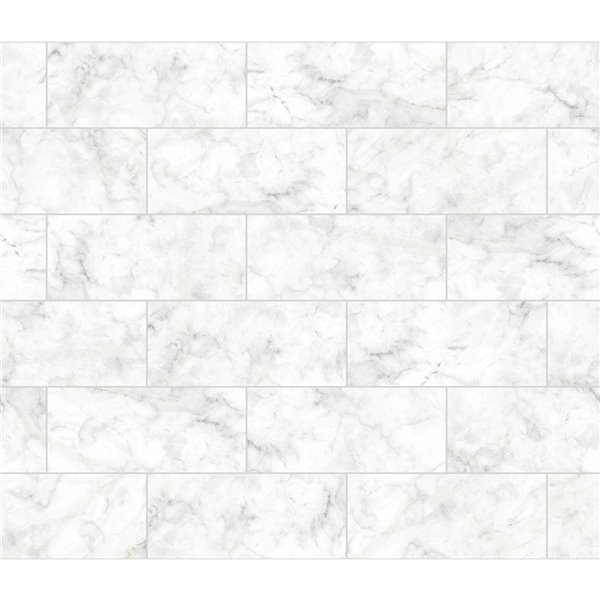 Brewster Marble Self-Adhesive Peel and Stick Backsplash Tile - 18-in x 108-in