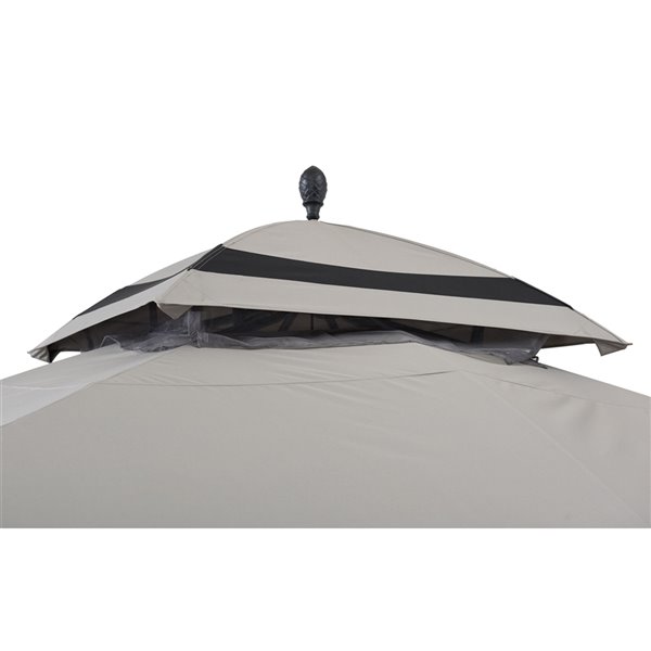 Sunjoy Devonshire Rectangular SemiPermanent Gazebo 10.5ft x 10.5ft