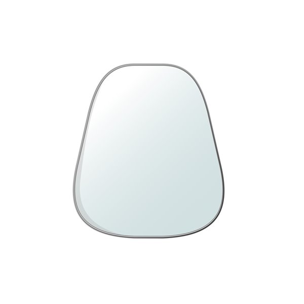 Jade Bath Shay Decorative Mirror - 18.9-in x 16.54-in - Polished Chrome