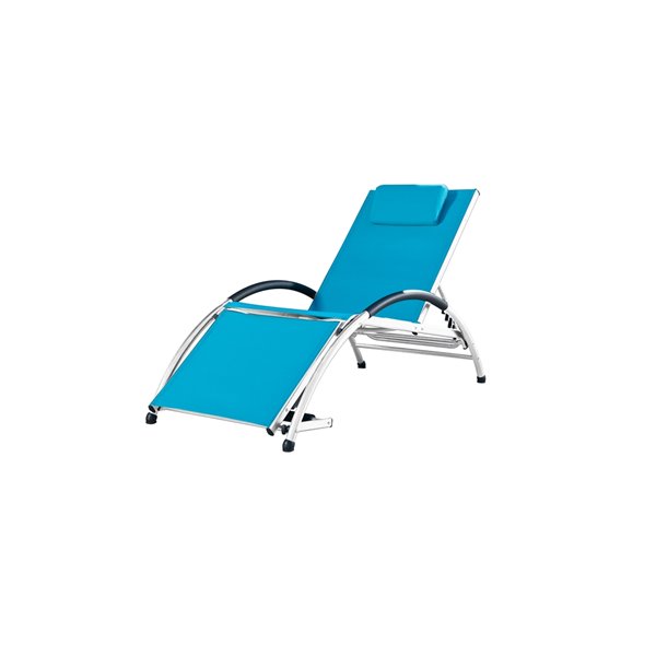 dockside outdoor aluminum sun lounger turquoise