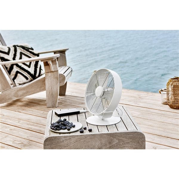 Ventilateur de bureau Royal Sovereign, 12 pouces, blanc DFN-30B