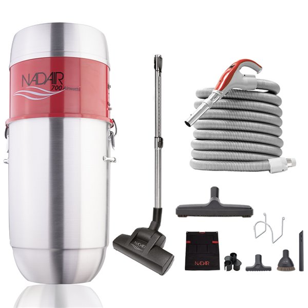 Nadair Large Capacity Central Vacuum and Attachment Cleaning Kit