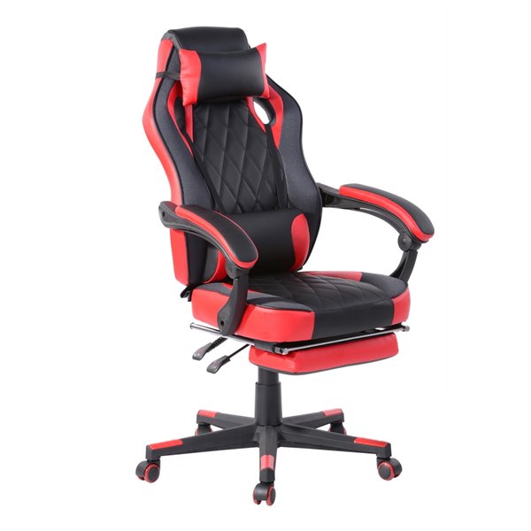 Chaise d'ordinateur ergonomique avec repose-pieds de Homycasa, rouge  0100300014307