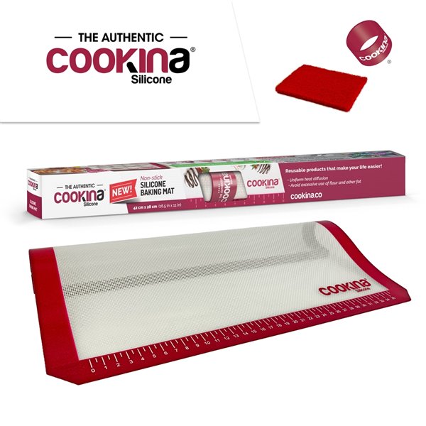 COOKINA Reusable Baking Mat - Silicone - 42-cm x 28-cm