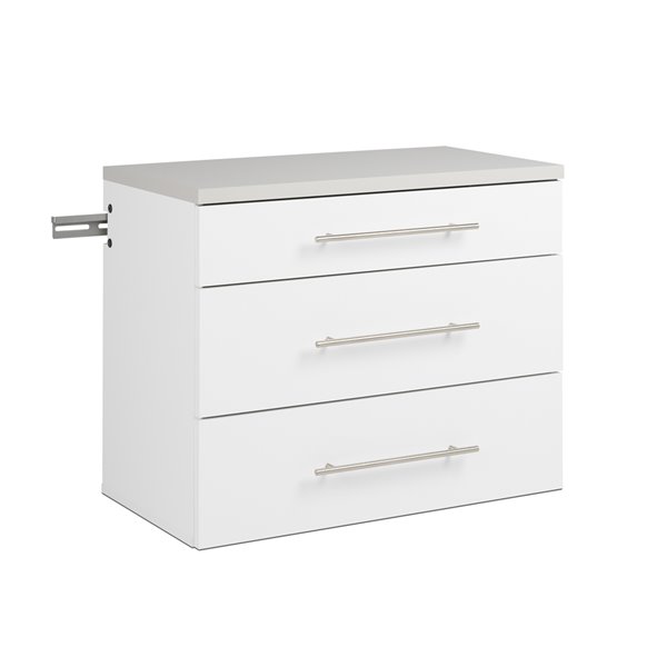 Prepac HangUps 3-Drawer Base Storage Cabinet - White