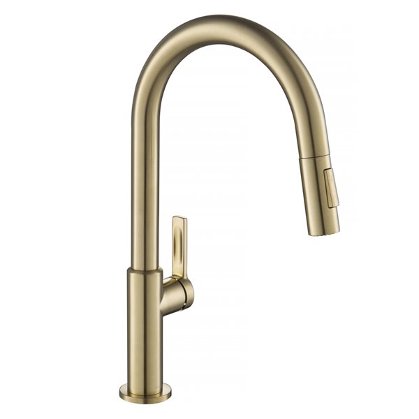 Kraus Oletto Single Handle Pull Down Faucet Antique Champagne