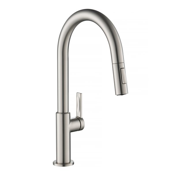 Kraus Oletto Single Handle Pull Down Kitchen Faucet Stainless Steel Kpf Sfs R No D P T