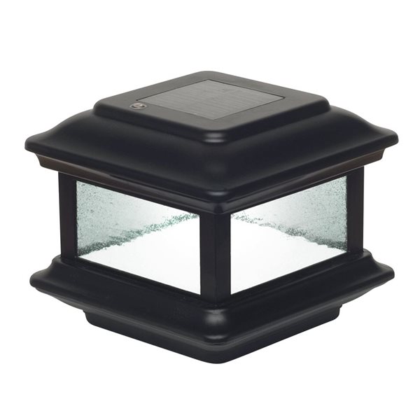 Classy Caps Colonial Solar Post Light LED Black Aluminum SLO88  Réno-Dépôt