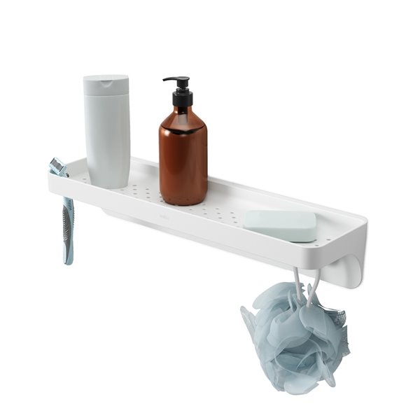 Umbra Flex Sure-Lock Bathroom Storage Shelf - White 1013862-660