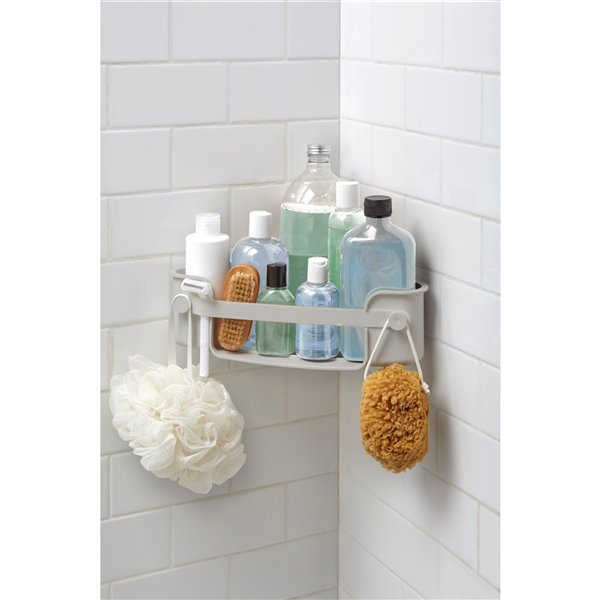 Umbra Flex Gel Lock Corner Shower Bin, Bathroom Suction Shelf B M