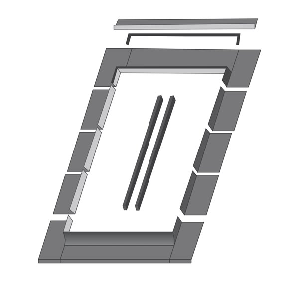 Fakro ELN Step Flashing Kit for Roof Window Compatible with FTP 07 31