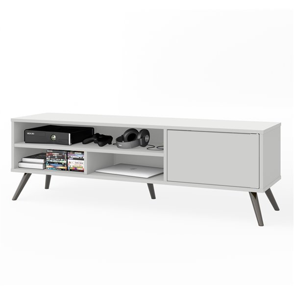 Bestar Krom TV Stand with Metal Legs for TVs up to 60-in - White
