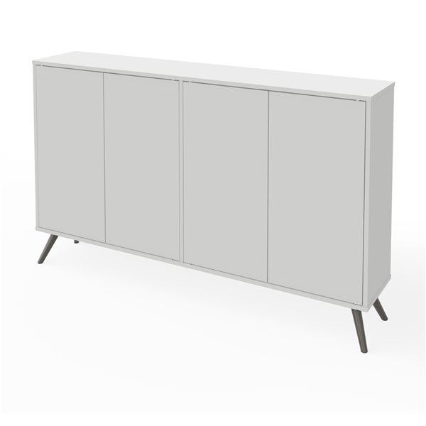 Bestar Krom Storage Cabinet with Metal Legs - 36-in x 60-in - White