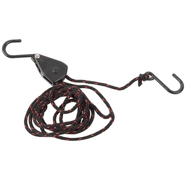 1 x 16' Cargo Strap and Ratchet with rubber coated s hooks1000 lb WLL