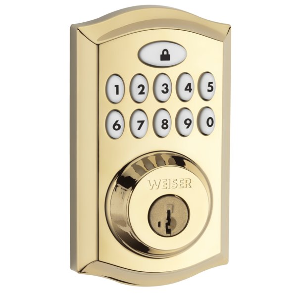 Weiser SmartCode Traditional Lock - Gold