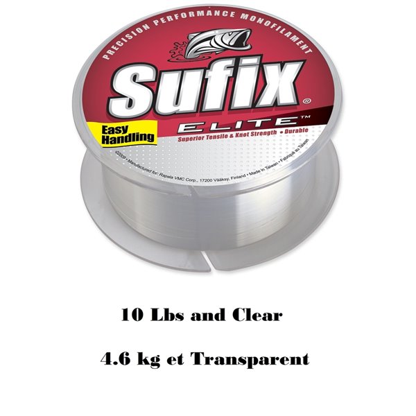 Fil à pêche Elite de Sufix, 10 lb, transparent 661-110