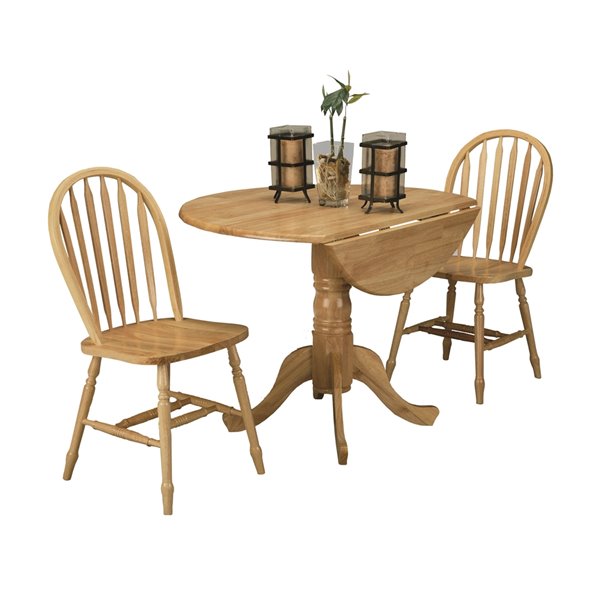 HomeTrend Laurentian Round Extending Dining Table - Wood - Natural