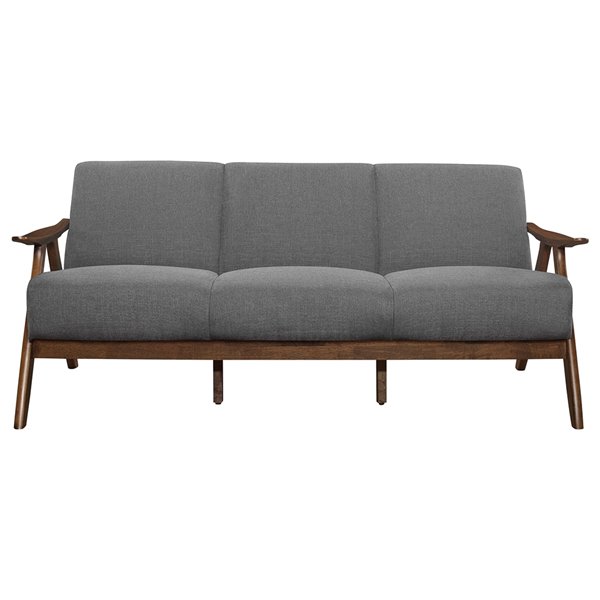 Sofa moderne Damala de HomeTrend, polyester, gris