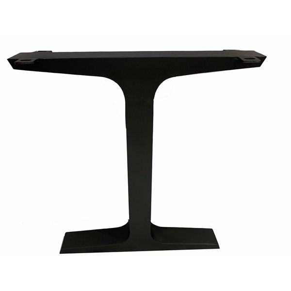 Patte de table contemporaine en T de Corcoran, 3 po x 24 po, noire