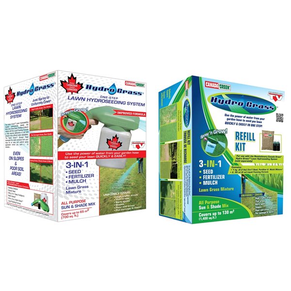 Canada Green Lawn Hydroseeding System And Hydro Grass Refill Kit 17 8 Reno Depot