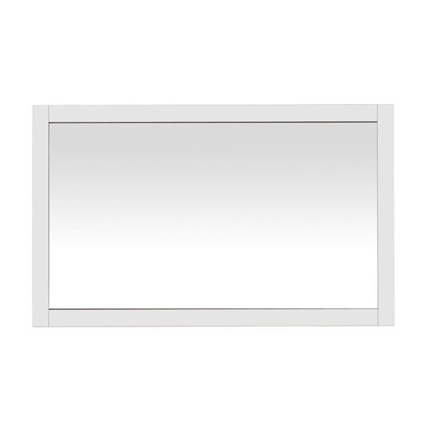 Miroir de salle de bain Selena de GEF, 48 po, rectangulaire, blanc