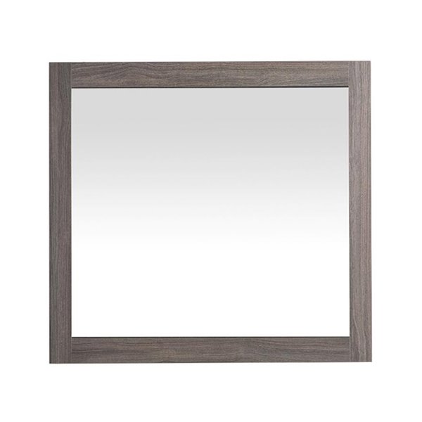 Miroir de salle de bain Selena de GEF, 30 po, rectangulaire, gris érable