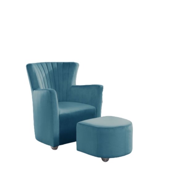 Teal velvet bedroom online chair