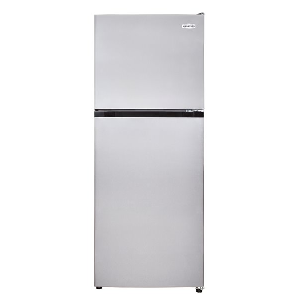 Marathon Frost Free Top Mount Refrigerator - Fingerprint-Resistant - 12.1-cu ft - Stainless Steel