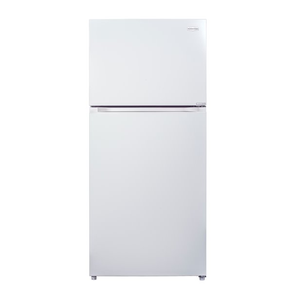 Réfrigérateur avec congélateur en haut sans givre et résistant aux empreintes Marathon, 18,3 pi³, blanc