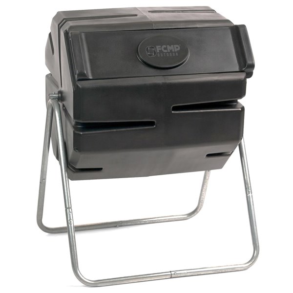 FCMP Outdoor 37.4-Gal Recycled Plastic Tumbler Composter - Black
