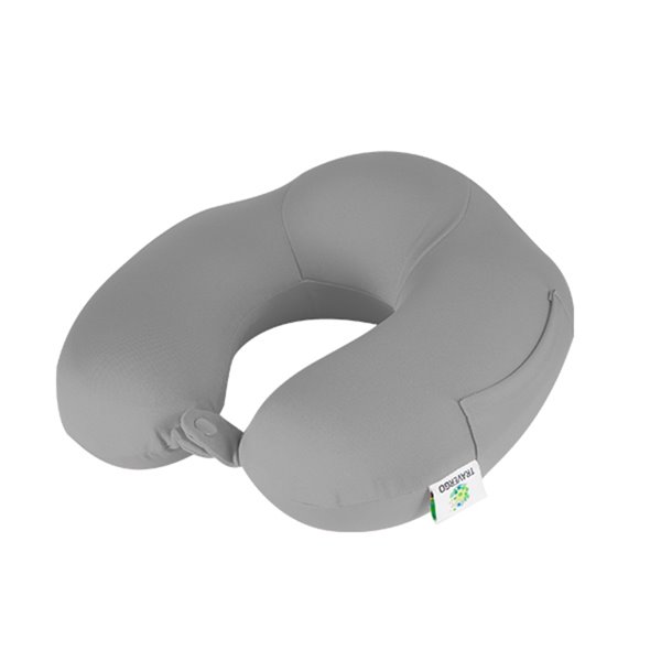 GoGreen Power Spandex Neck Pillow - 12-in W x 12-in L - Round - Grey